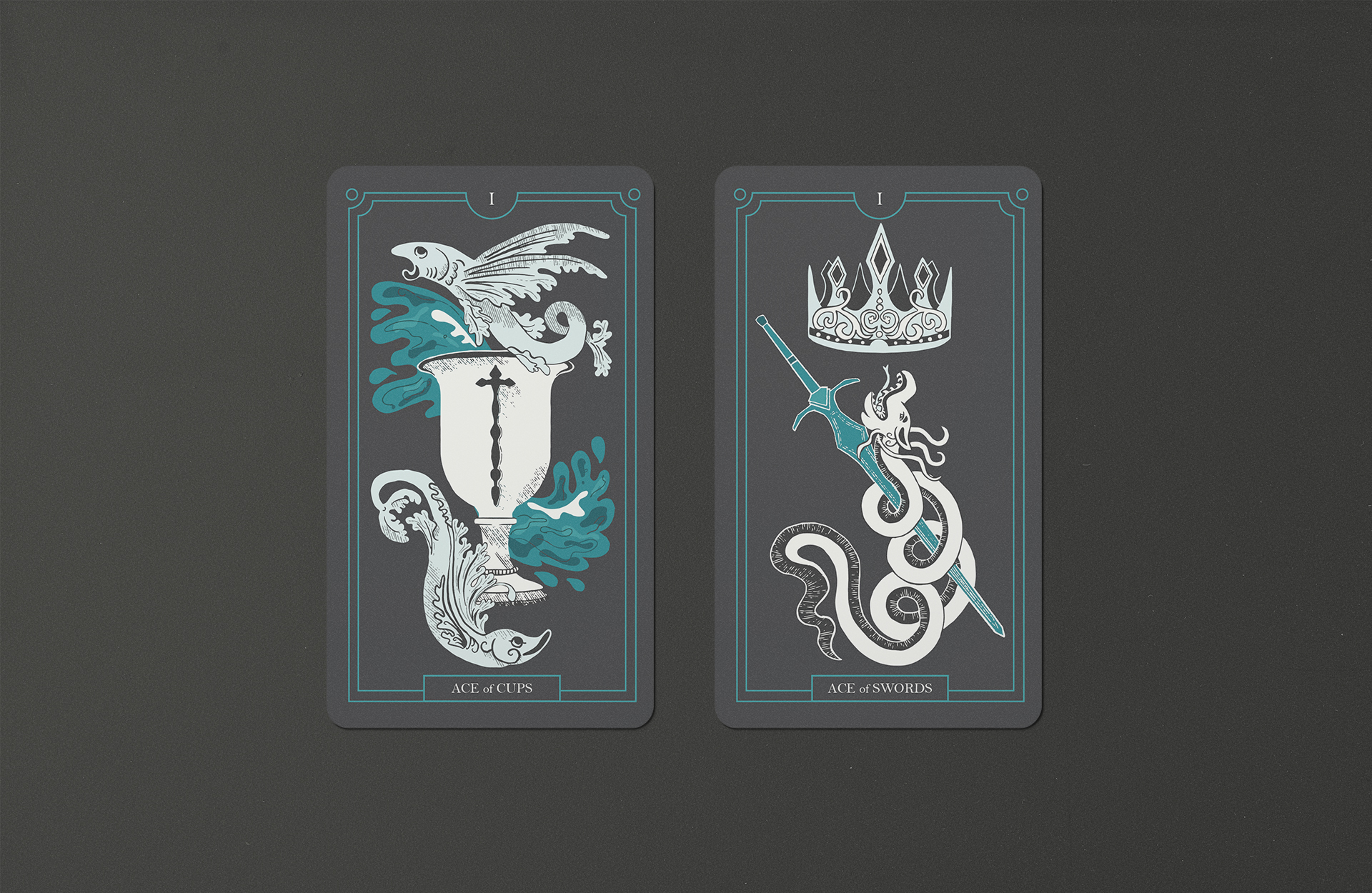 Ace of cups, ace of swords